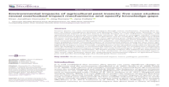 New Publication: Exploring the Hidden Impacts of Agricultural Pest Insects