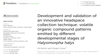 New PurPest paper published in Frontiers in Horticulture